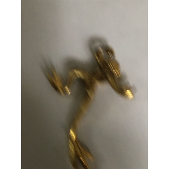 Vintage Gerrys Frog Pin Brooch Green Enamel Gold Tone - Picture 5 of 6